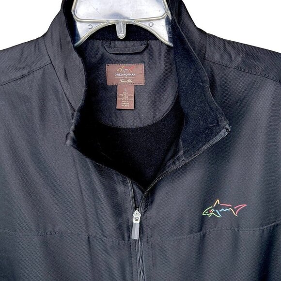 GREG NORMAN FOR TASSO ELBA BLACK GOLF VEST - LARGE - Picture 2 of 3